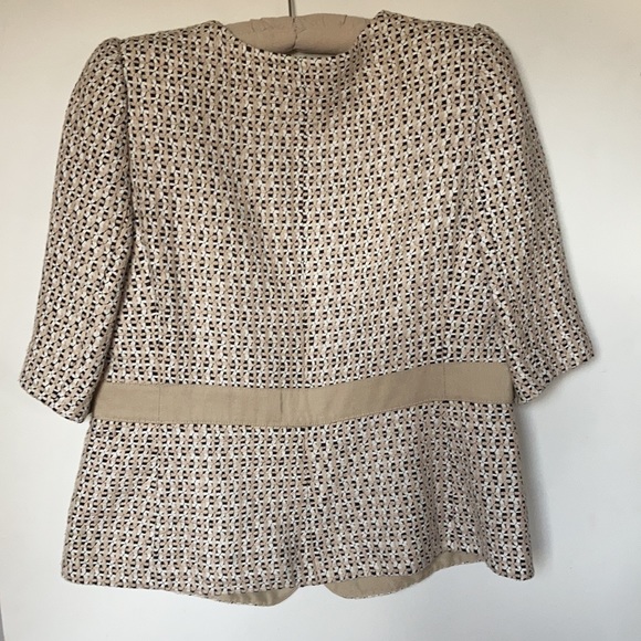 Armani Collezioni Ribbon Weave SS Jacket Sz L/12 - Picture 3 of 10